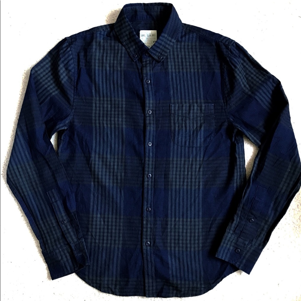 Joe’s Jeans navy & stripe casual bd shirt size - s